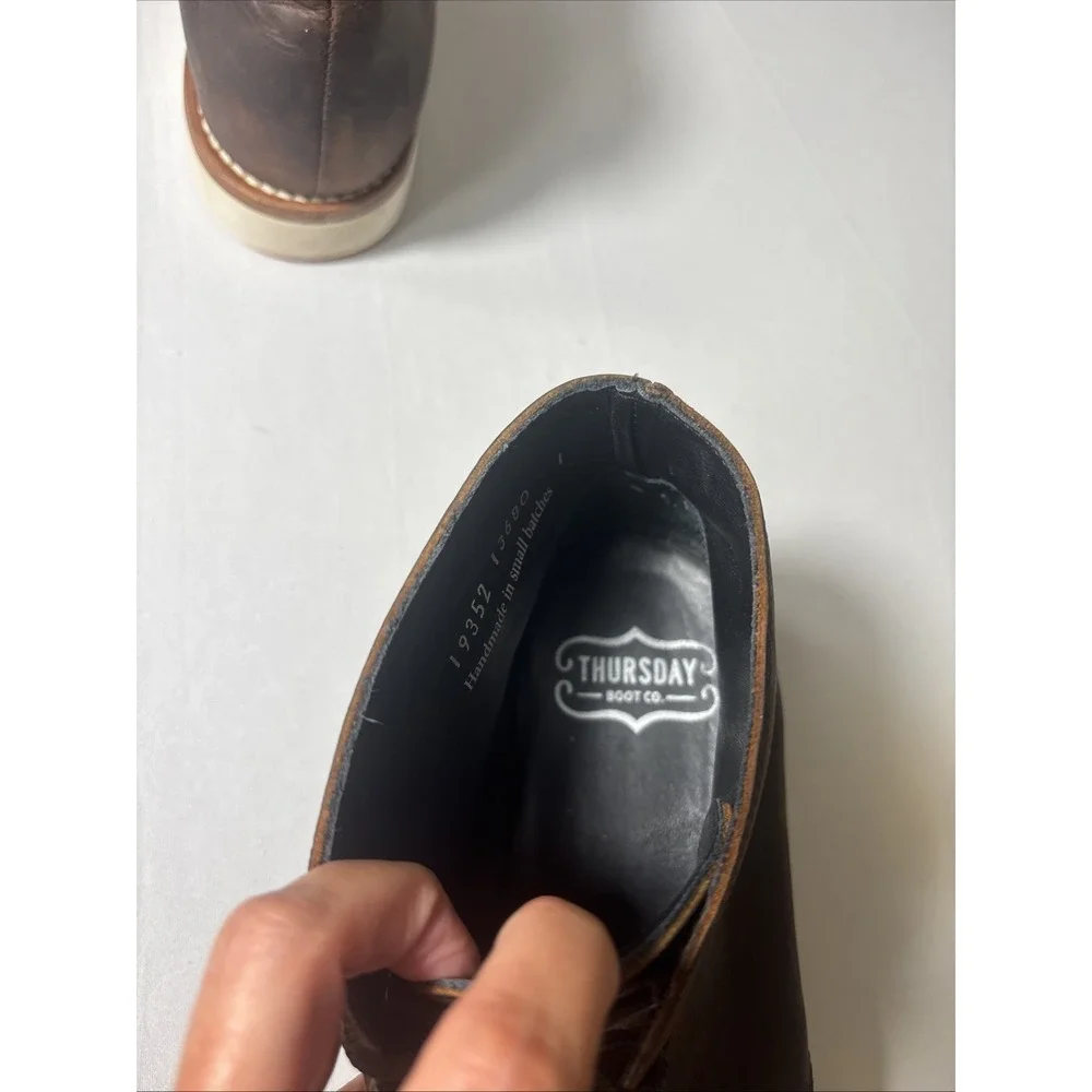 Thursday Boot Co Safari Scout Chukka Boots Men Size 9.5 Wedge Sole Brown Leather